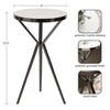 Kate and Laurel Gribben Modern Round Marble Side Table, 14
