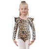 Tziharora Gymnastics Leotards for Girls,Ruffle Long Sleeve Leotards For Girls,Athletic