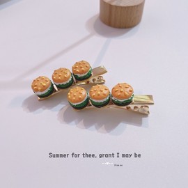 DIY Hairpin Making Materials / Hair Accessory Components CD179 Free Size / Hamburger Hairpin 4.5Cm 200ea