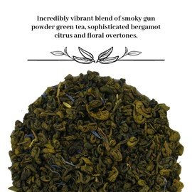 Simpli-Special Earl Grey Green Loose Leaf Tea 100g in Resealable Pouch | 100% Natural Ethically Sourced Loose-Leaf | Sri Lankan Green Gunpowder Tea | Smokey, Zesty & Floral | No Artificial Flavours