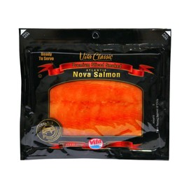 Vita Premium Sliced Smoked Nova Salmon, 4oz (Pack of 4)
