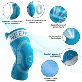 NEENCA Kids Knee Brace Sleeve, Youth Knee Compression Sleeve for Children - Boys & Girls. Child Knee Support with Patella Gel Pad & Side Stabilizers for Knee Pain, Sports, Outdoor - FSA/HSA Approved