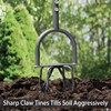 Jardineer Hand Tiller Cultivator, Twist Tiller Garden Claw Heavy Duty,