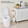 Toilet Paper Holder with Tray at The Top, Sturdy Marble