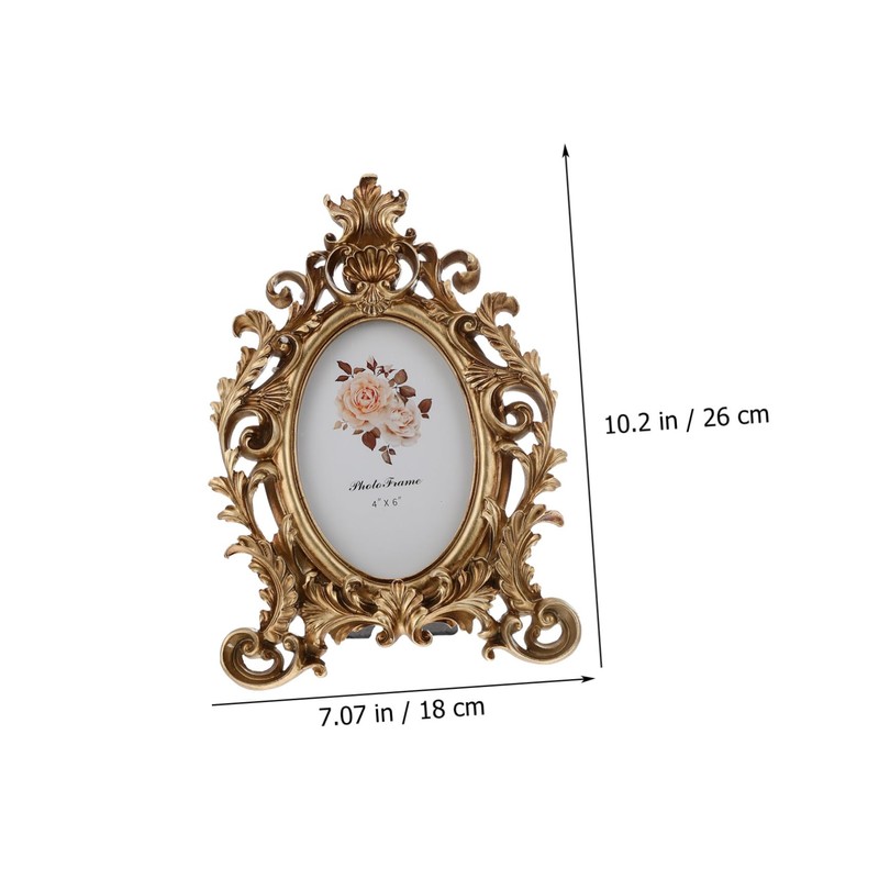 Ipetboom Retro Picture Frame European Style Resin Photo Holder for