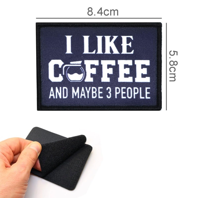 I Like Coffee and Maybe 3 People Morale Patch Funny
