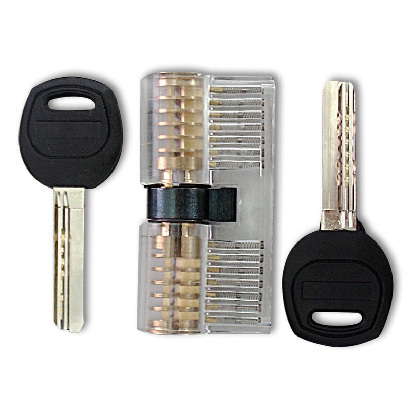G2PLUS Visible Cylinder Lock See Through Transparent Practice Padlock for