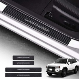 SUVVNE Side Step Guard, New Land Cruiser 250 Series 250 Series (April 2024 and up), PU Leather Material, Exterior Scuff Plate, Side Step Guard, Interior Custom Parts, Easy Installation, Japanese
