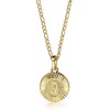 Trendsmax Initial Necklace Women Girl,Gold Plated Round Letter Q Pendant