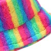 Umeepar Winter Faux Fur Fuzzy Bucket Hat Fluffy Warm Hat