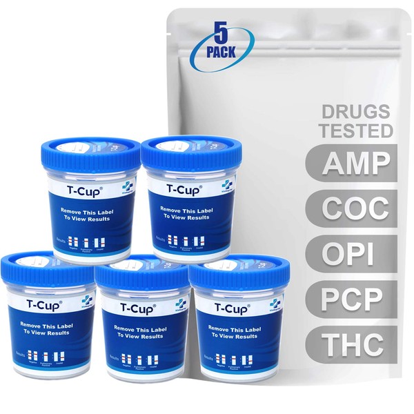 MiCare [5pk] - 5 Panel Multi Test Cup (AMP/COC/OPI/PCP/THC) #MI-TDOA-154