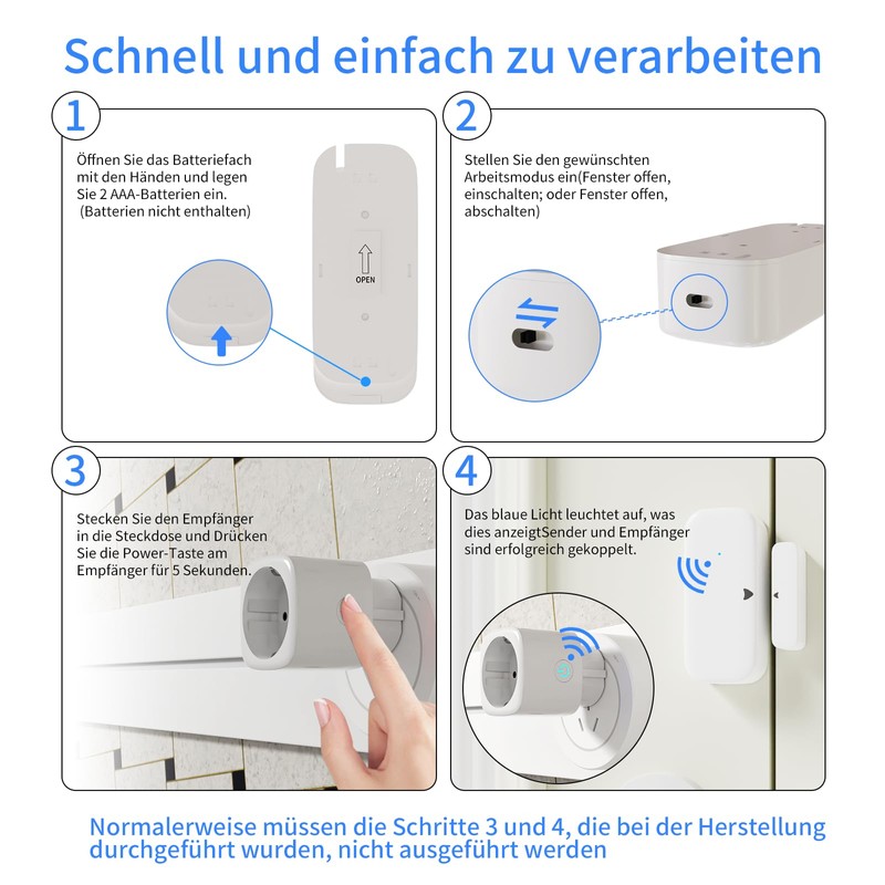 Window Contact Switch, Cooker Hood, Wireless Exhaust Control, Window Switch