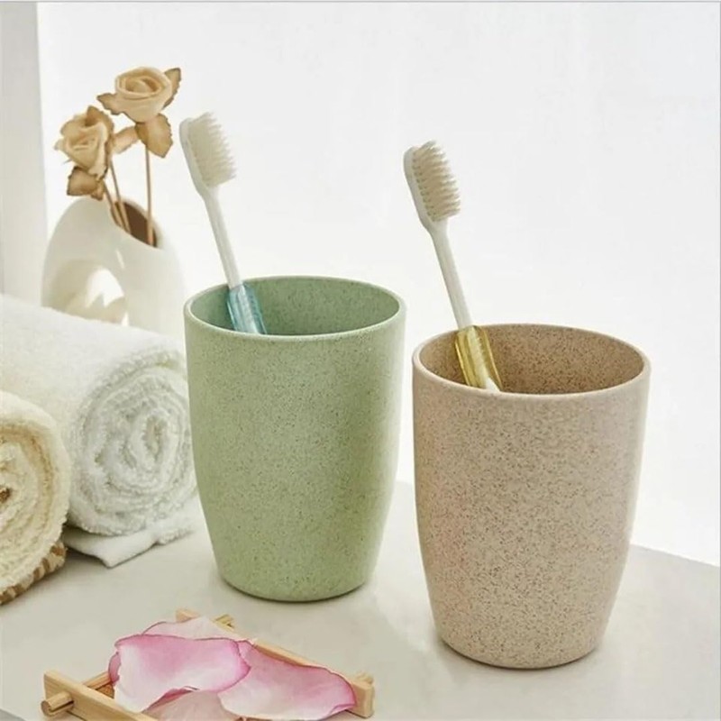 YAJUYANG Wheat Cup Reusable Party Cups, 12 oz, Multicolor, Set