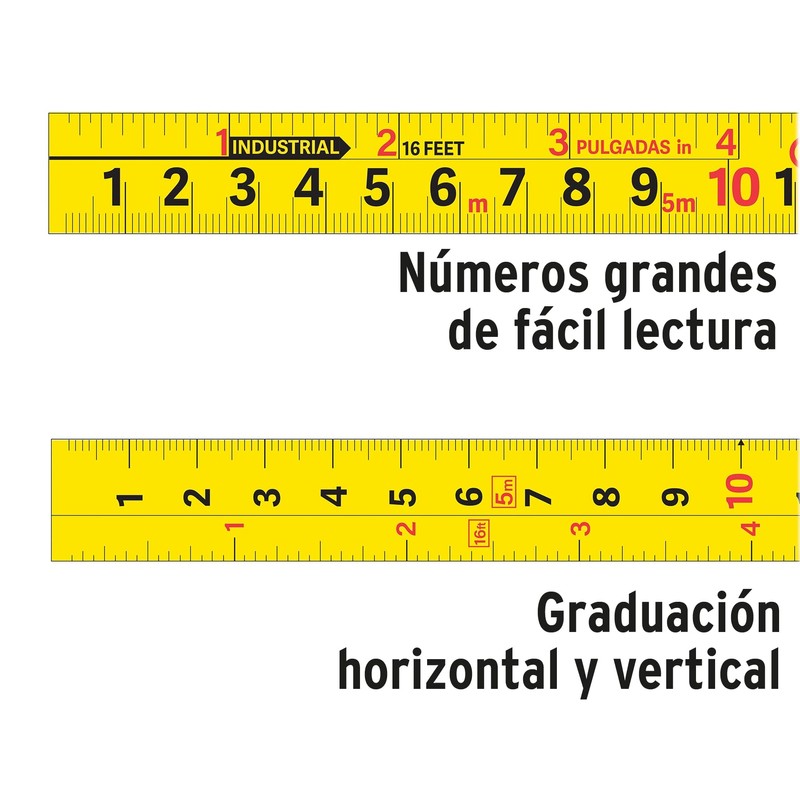 Truper FH-8M, Flexómetro Gripper, contra impacto, 8 m, cinta 25
