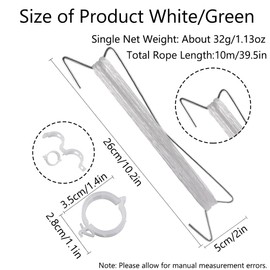 TopHomer 18pcs Tomato Hooks with String, 18pcs Plant Support Clips, Tomato Holder Hooks Tomato Support Hooks with 39.5inch Twine for Tomato Cucumber Cherry Vegetable(White)