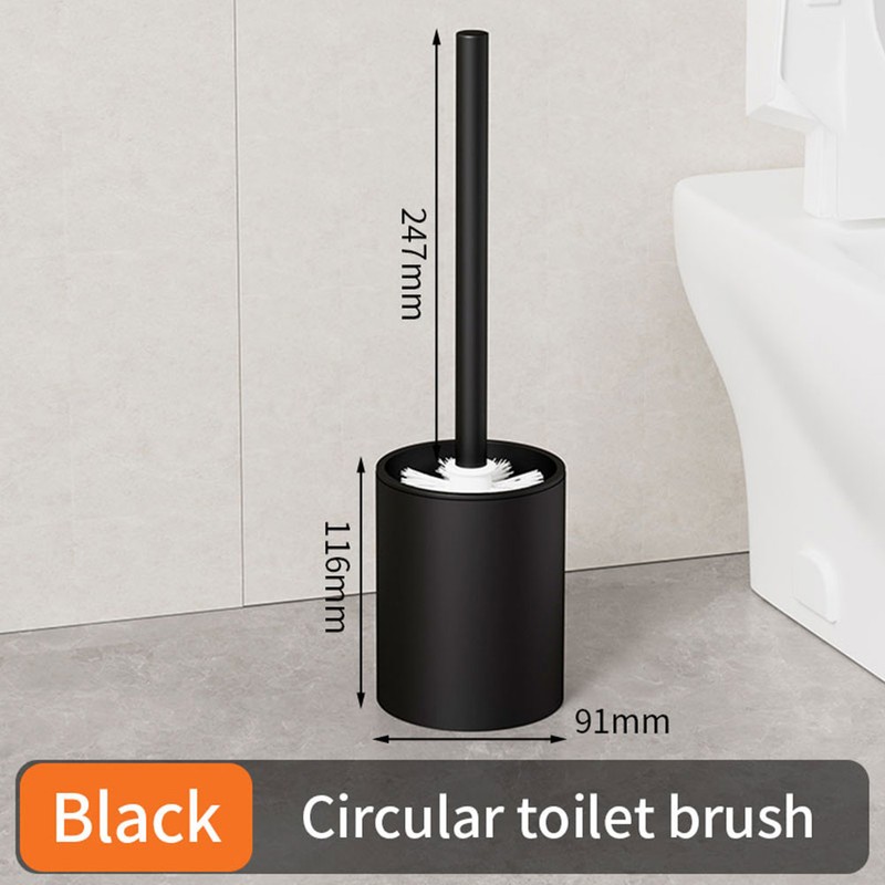 PureLiving Toilet Brush Holder Set Wall Mounted – Durable Space-Saving