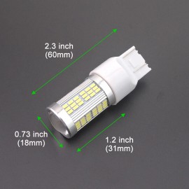 2pcs Xenon White High Power 102-SMD LED Bulbs for Fiat 500 Daytime Running Light