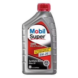 Mobil 12 Quarts Engine Motor Oil EXXON Mobil SUPER Synthetic Blend SAE 5W-20