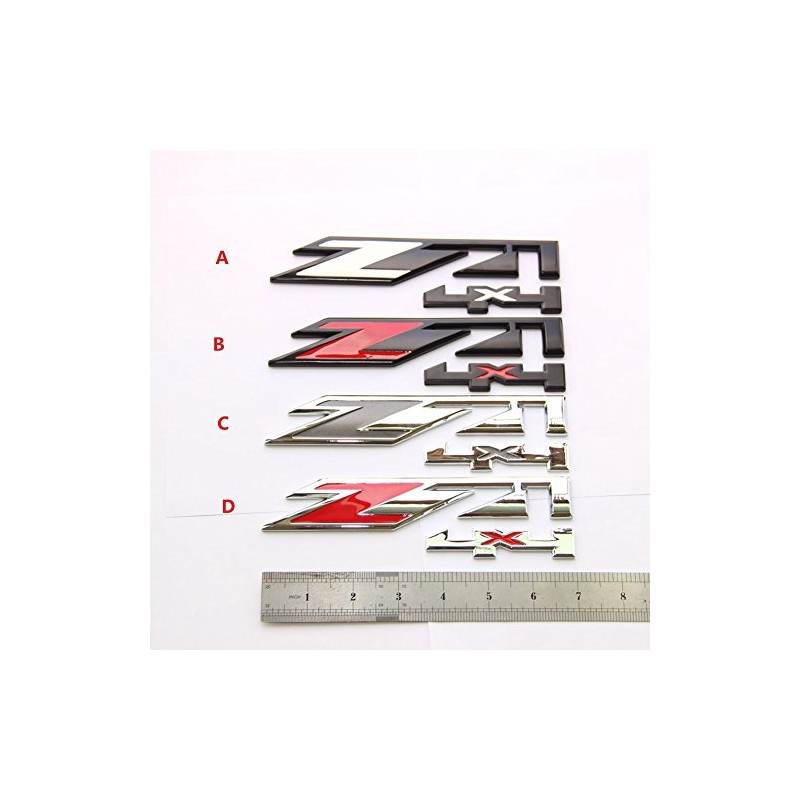 Yoaoo 2Pack OEM Black Red Z71 4x4 Emblems Badges Compatible
