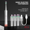 EBANKJ New Ultra White Electric Sonic Toothbrush, 5 Modes, 3