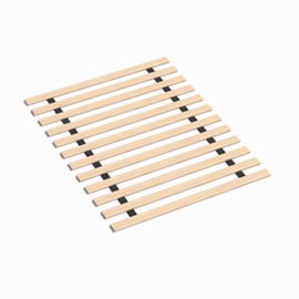 Nutan, 0.68-Inch Horizontal Wooden Bunkie Board/Bed Slats, 78" x 60.5", Beige