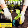HANDLANDY 3 Pairs Womens Gardening Gloves, Breathable Nitrile Coated Outdoor