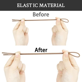 Endoto 2 Pairs Shoelaces for Hey Dude Elastic Strings Replacement Laces Shoes(Color:Brown,Size:18Inch)