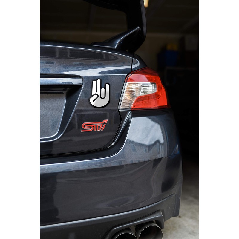 JDM Shocker Hand Chrome Auto Emblem 5" Tall