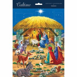 Caltime Religious Nativity Traditional Christmas Advent Calendar with Pictures 491771 491771
