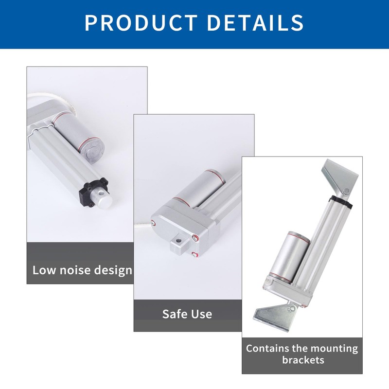 Stroke 200mm 1000N 8 Inch Stroke Linear Actuator 12V High