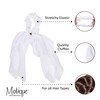 Chiffon Scrunchie with Tails Hair ties - Solid White Hair