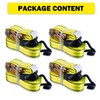 Autofonder 4pcs 1-1/2 x 15 ft Heavy Duty Ratchet Cargo