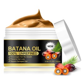 Batana Oil for Hair Growth and Repair, Natural and Organic Batana Oil Hair Mask, Prevent Hair Loss, Eliminates Split Ends, Enhances Hair Thickness for Men and Women, 3.38 oz
