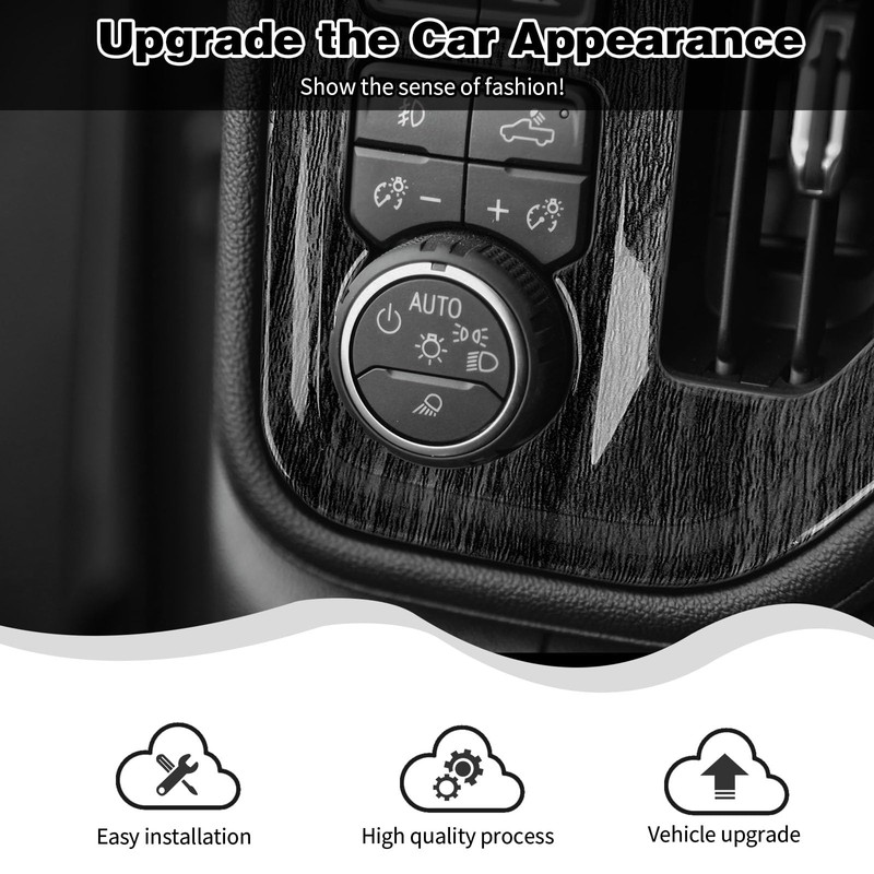 HTHE Carbon Fiber Center Console Dashboard Side Air Vent Panel
