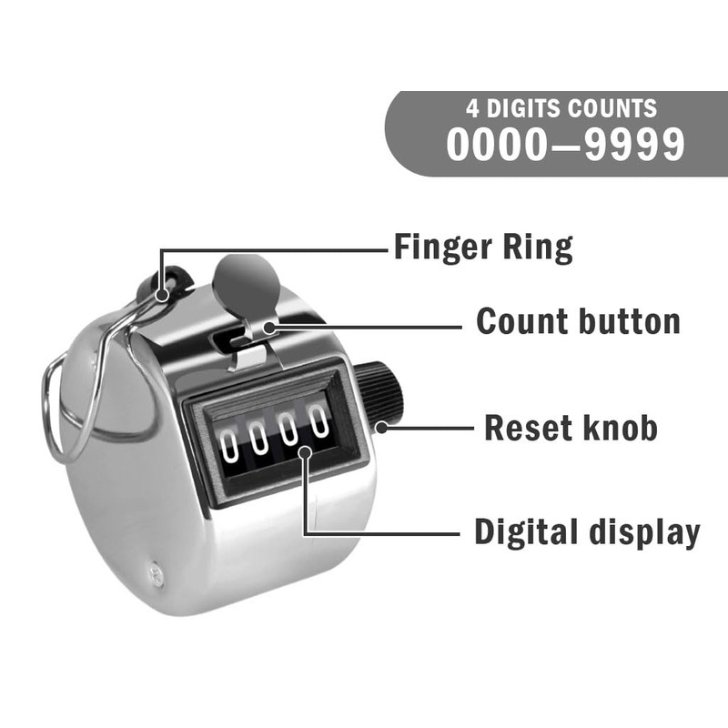 Anlising 9PCS Hand Tally Counter, 4-Digit Clicker Counter, Manual Mechanical