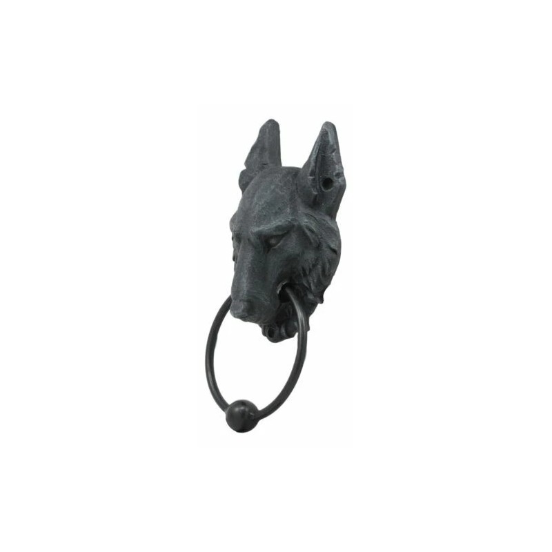 Ebros Full Moon Gothic Chained Wolf Gargoyle Door Knocker 8.25"Tall