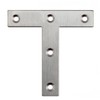 Stainless Steel T-Plates, 80 x 80 x 16 mm, Perforated Plates, Wood Connector, Perforated Sheet, T-Angle Flat Connector, Holder, Furniture Connector, Pack of 10