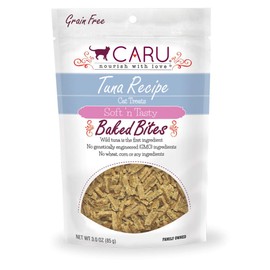 Caru - Tuna Recipe, Soft 'N Tasty Baked Bites All-Natural Cat Treats, Real Tuna, Non-Gmo Ingredients, No Wheat, Corn Or Soy (3 Oz), Blue (10851395005487)