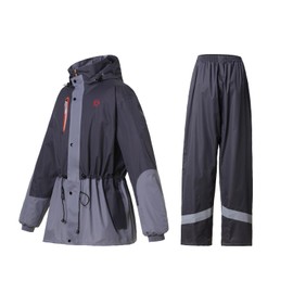RAINFREEM Rain Suit for Women, Waterproof Rain Jacket & Trouser with Reflective Srtip, Rain Gear for All-Sport Anti-storm
