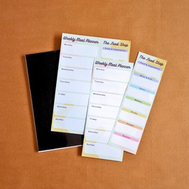 Magnetic Weekly Meal Planner and Tear-Off Shopping List for Fridge, 52 Sheets A5 Notepad for Weekly Food and Shopping Planning - Quirky