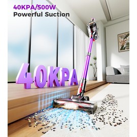 VIAFLY Cordless Vacuum Cleaner, 500W 40Kpa Vacuum Cleaners for Home, 60 Mins Runtime Stick Vacuum with Self-Standing, Smart Display, 8-in-1 Wireless Vacuum for Carpet Pet Hair Hardfloor