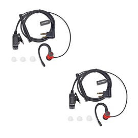 HYSHIKRA G Shape Security Earpiece with PTT, Lightweight Radio Headset Compatible with Motorola GP300 DP1400 CP040 CLS1410 Walkie Talkie (2 Pieces)