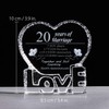 Movdyka 20th Wedding Anniversary Present 20 Years Crystal Sculpture Keepsake