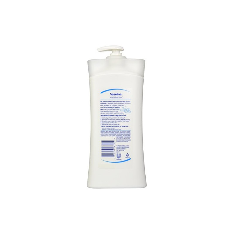Vaseline Intensive Rescue Repairing Moisture Lotion, Fragrance Free, 20.3 Ounce