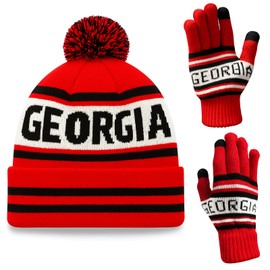 Vintage Classic Skull Cap Beanie Hat with Gloves Cuffed Winter Hat Knit Comes Gifts for Men Women Fans