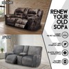 ULTICOR Reclining Loveseat with Middle Console Slipcover, 8-Piece Velvet Stretch