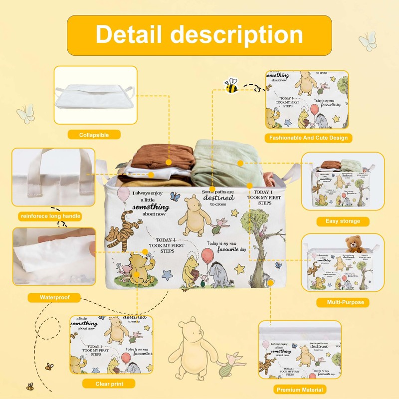 Winnie Storage Basket, The Pooh Nursery Baby Stuff, Winnie Nursery