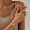LCTrusttmor Gahna 18K Gold Mushroom Bracelet for Women, Non Tarnish