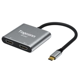 Adaptador USB C 4K a HDMI doble, compatible con 4K60Hz, convertidor USB C a conector hembra dual HDMI (compatible Thunderbolt 3) para MacBook ProAir, 