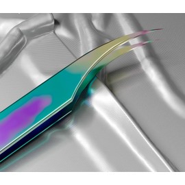 Professional Stainless Steel Tweezers Eyelash Tweezers Professional ‎Original Vetus Curved Isolation Tweezers MSC-18 by Imperial Lash ltd (Rainbow)